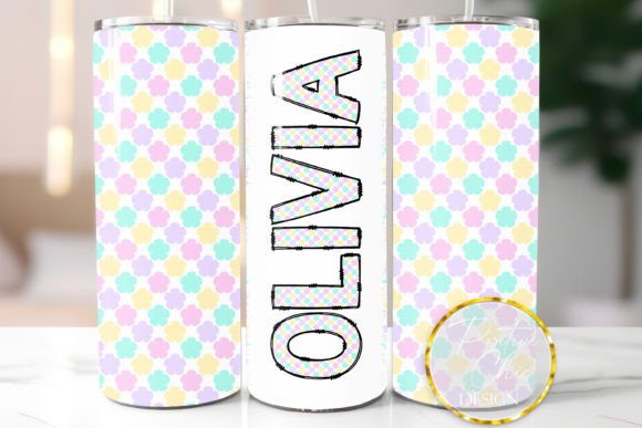 Download Spring Doodle Letters Name Tumbler Wrap - Premium Resources