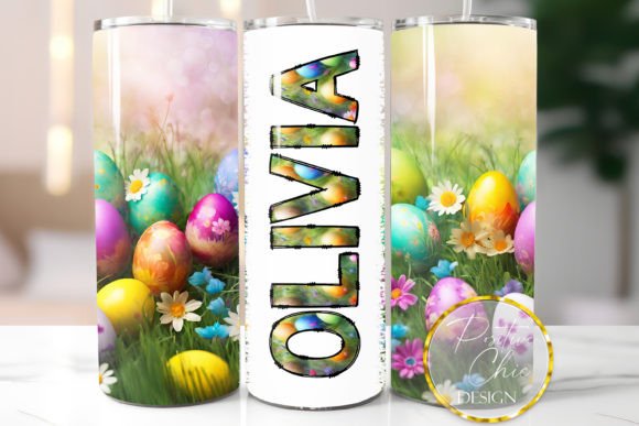 Download Easter Doodle Letters Name Tumbler Wrap - Premium Resources